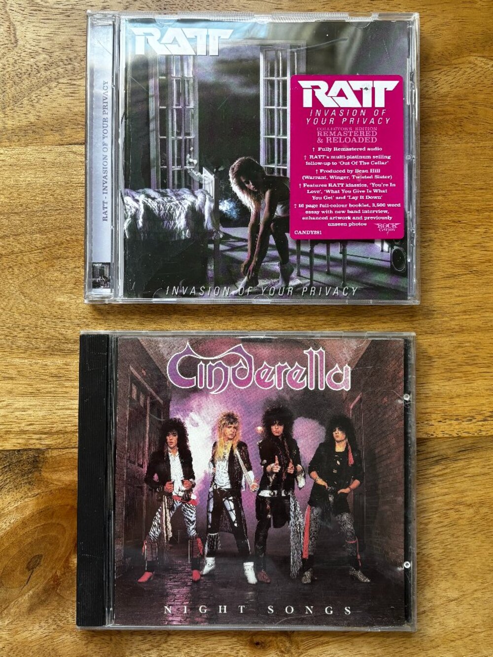 80s GLAM TWO CD SET CINDERELLA NIGHT SONGS AND RATT INVASION OF YOUR PRIVACY